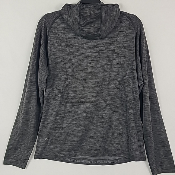 Lululemon Men's Hoodie Gray 1/4 Zip Lightweight 'Do It For The Bacon' Sz M - Picture 6 of 9